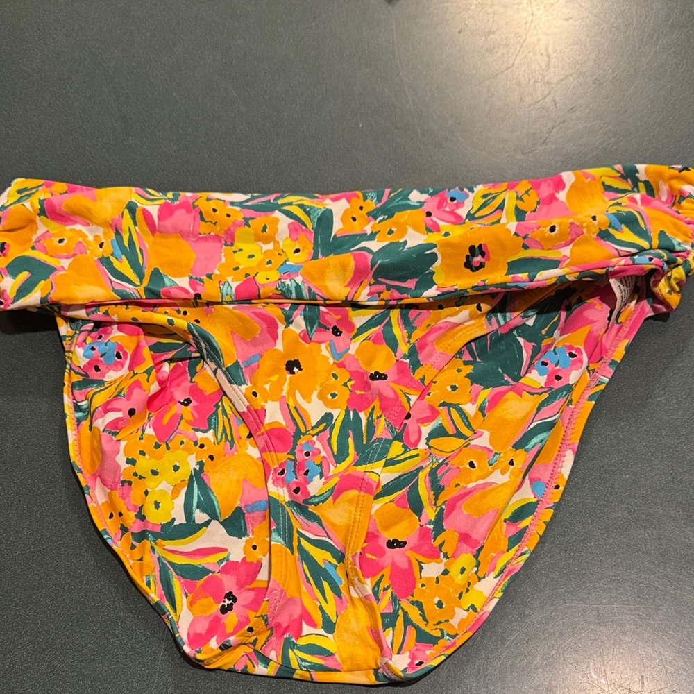 Anne Cole Women's XXL Floral Swim Bottoms - Pink and Yellow